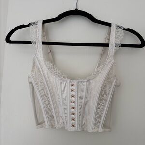 Victoria's Secret Cream Lace Crop Top